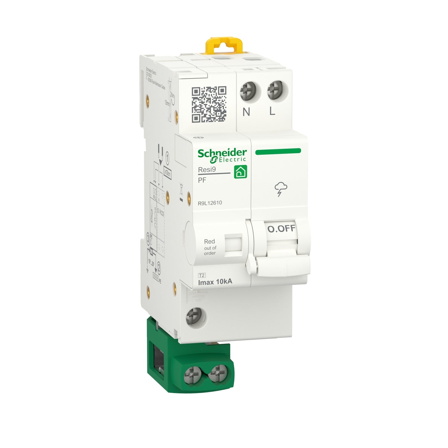 SNR R9L12610 SPD Resi9 Quick PF 1P+N 5kA Type 2 prot