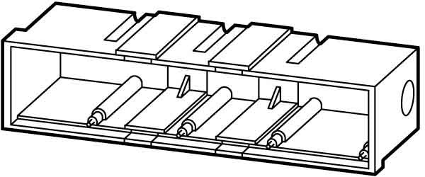 EAO 216549 BOÎTES À ENCASTRER M22 H2 2 TROUS GRIS