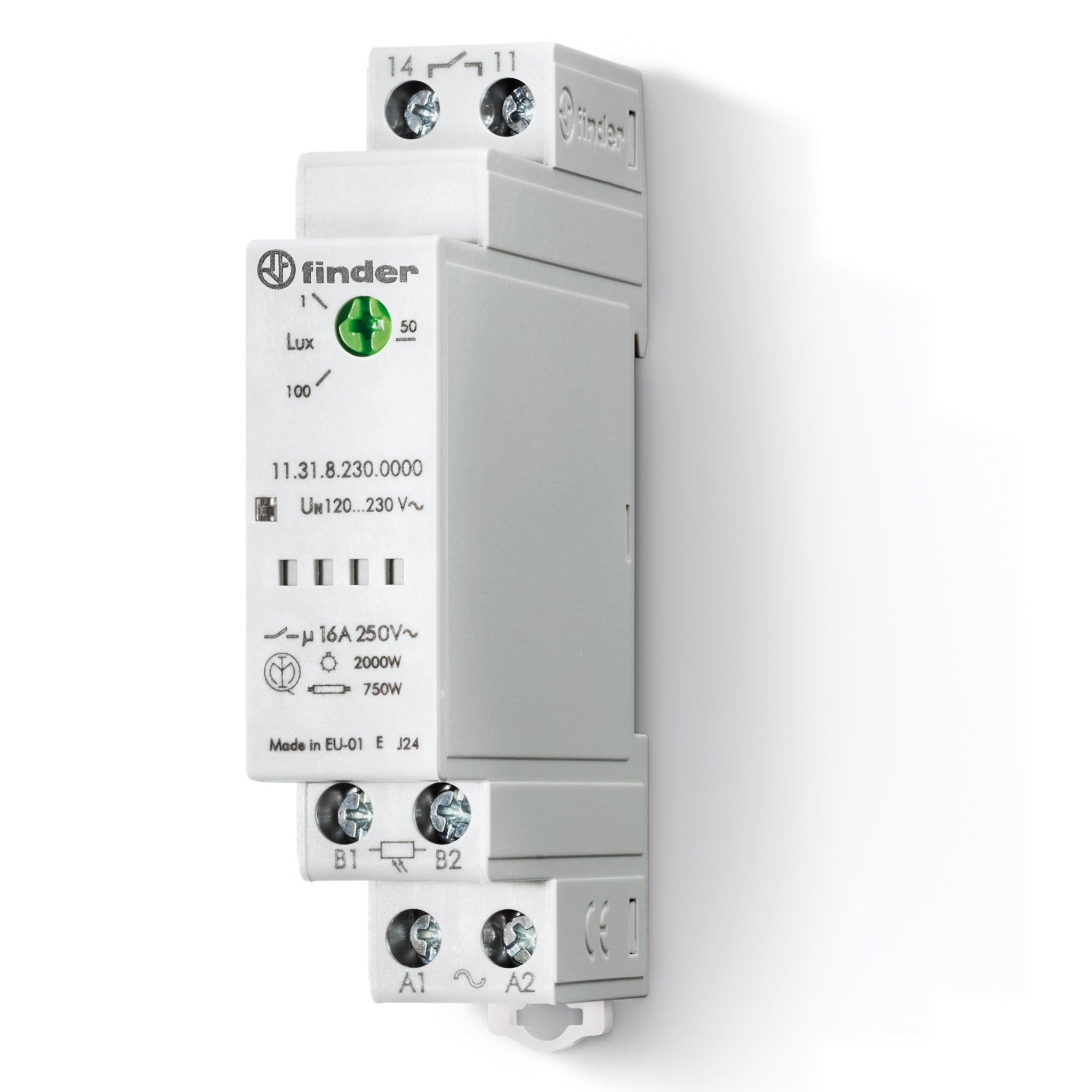 FIN 113100240000 CRÉPUSCULE DIN 17 5MM 1NO 16A 100LUX
