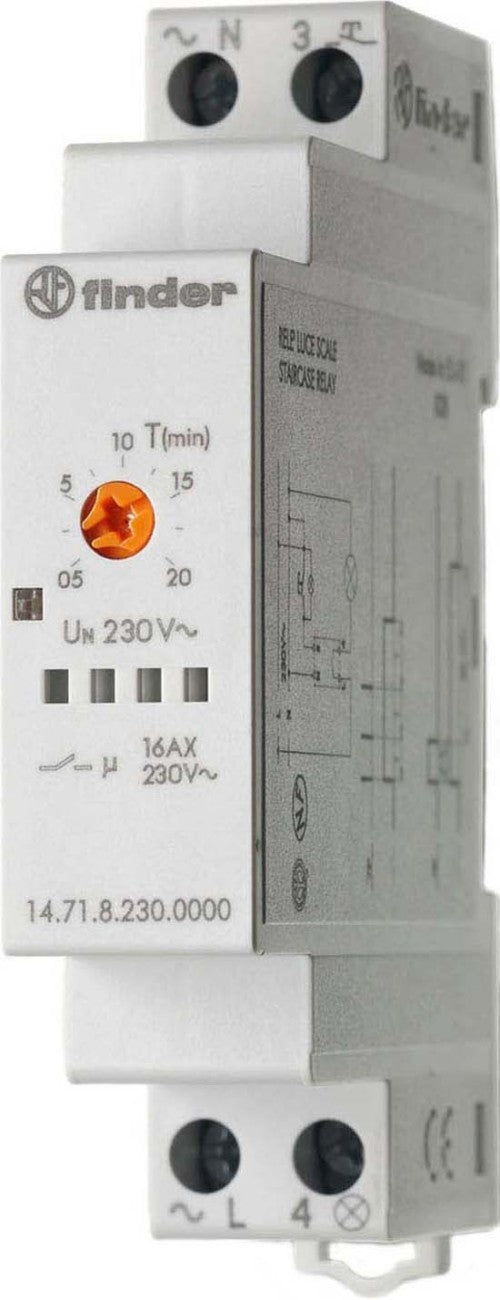 FIN 147182300000 LUMIÈRE D'ESCALIER DIN 17 5MM 1NO 20MIN NETTOYAGE