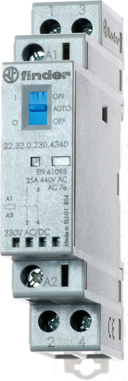 FIN 223200124340 CONTACTEUR 25A 2 CONTACTS 17 5MM