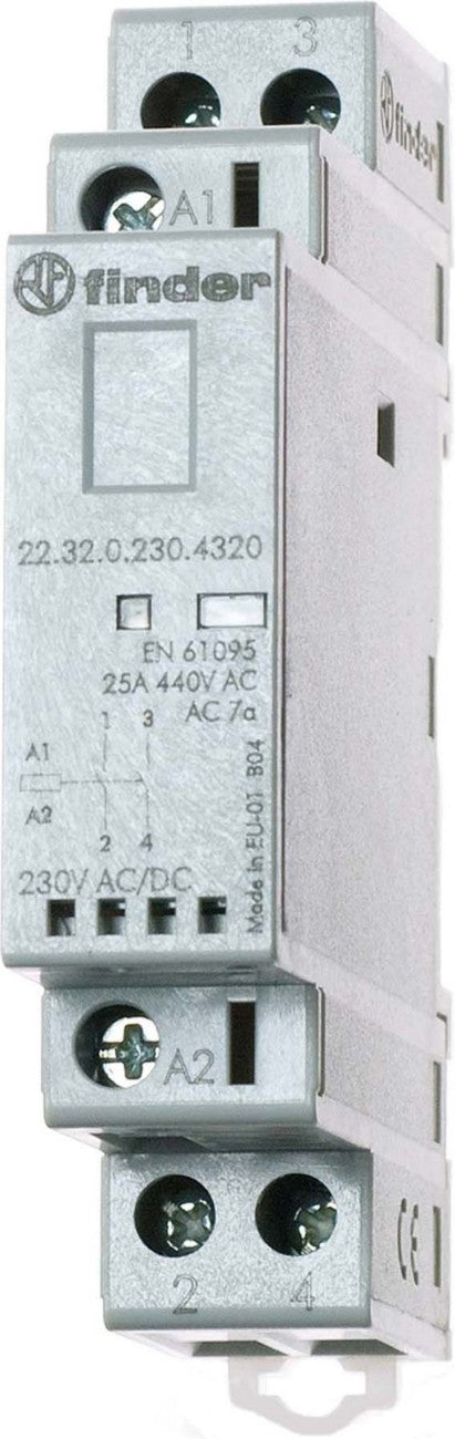 FIN 223200124520 CONTACTEUR 25A 2 CONTACTS 17 5MM