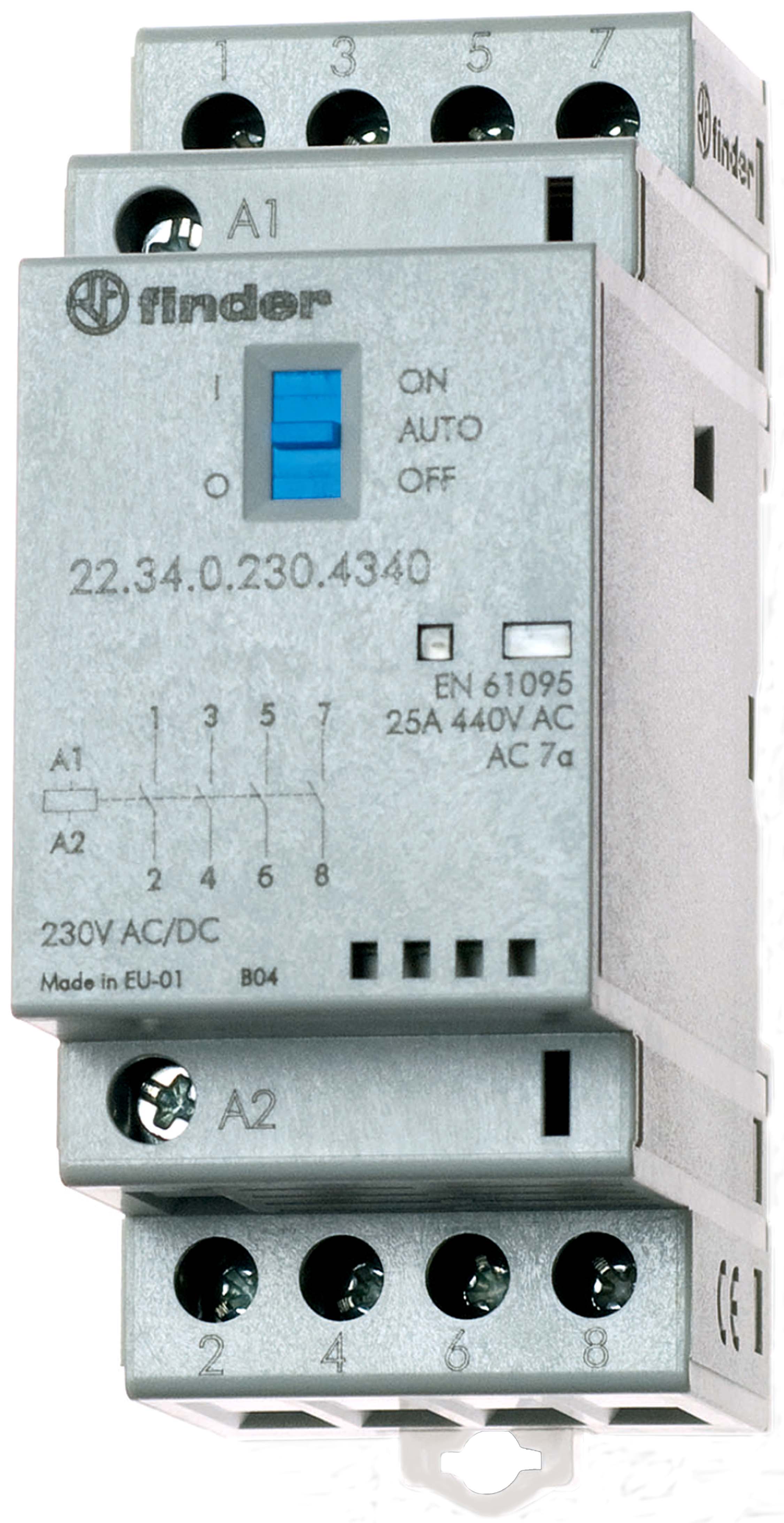 FIN 223400241740 CONTACTEUR 25A 4 CONTACTS 36MM