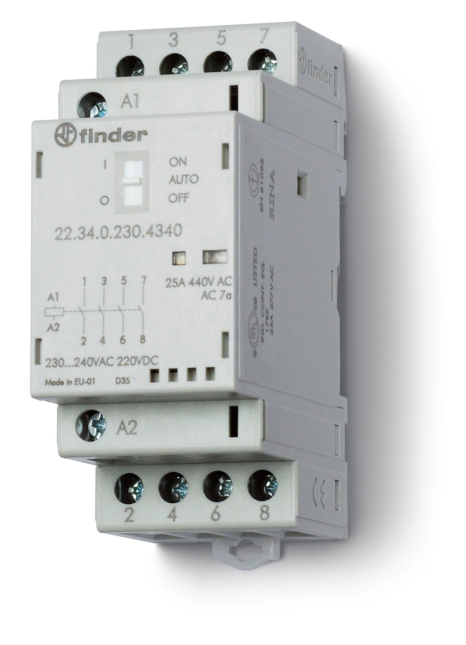 FIN 223401204340 CONTACTEUR 25A 4 CONTACTS 36MM