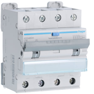 HAG ADQ460H DIFF MAGN 4P 30MA AC 10A 10KA C 4M
