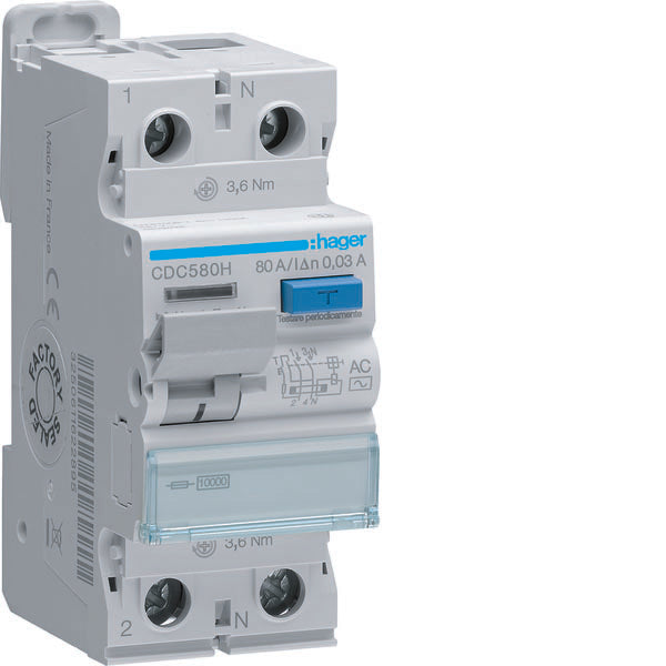HAG CDC580H DIFF INT ACC 2P 30MA 80A AC 2M