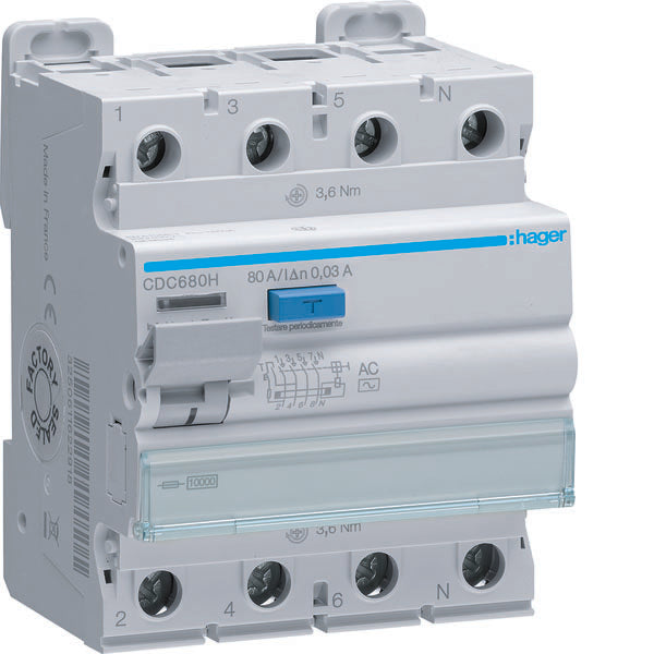 HAG CDC680H DIFF INT ACC 4P 30MA 80A AC 4M