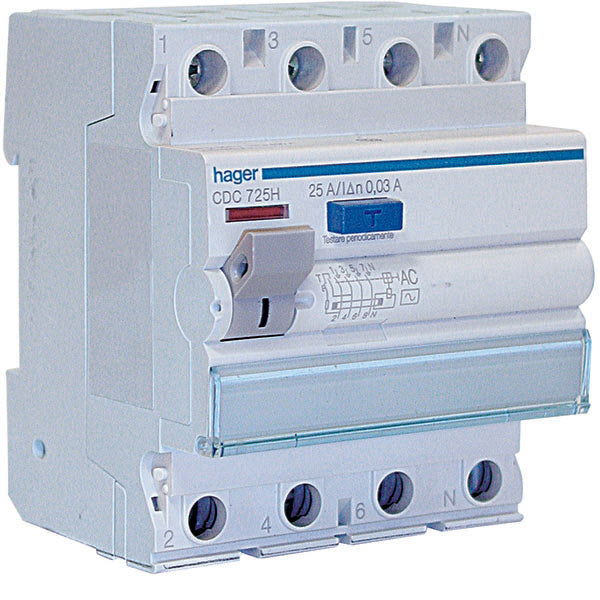 HAG CDC725H DIFF INT 4P 30MA 25A 4M