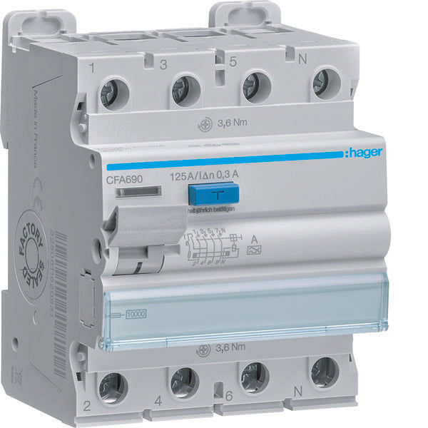 HAG CFA690 INT DIFF ACC 3P+N 300MA 125A A 4M