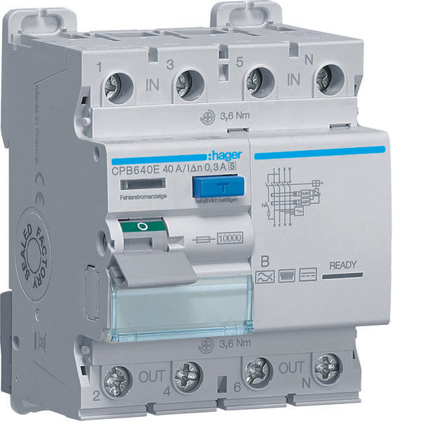 HAG CPB640E INT DIFF ACC 4P 300MA 40A B SEL 4M