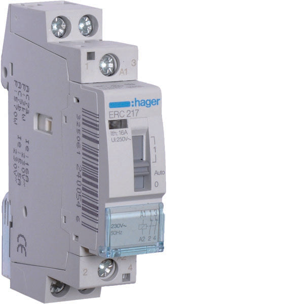 HAG ERC217 REL COM MAN STD+ 2NC 230VAC 16A 1M