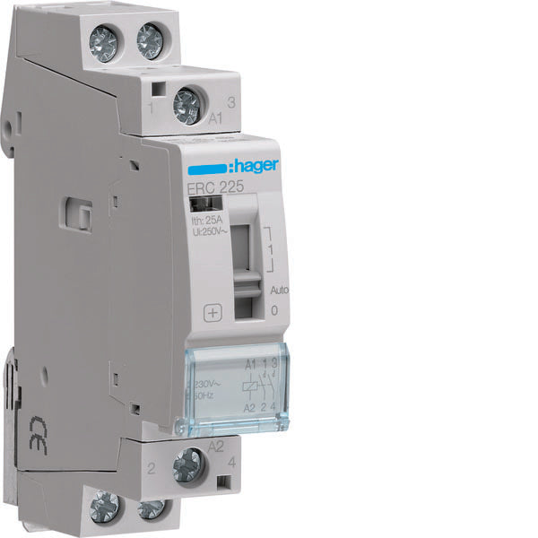 HAG ERC225 CONTACTEUR COM MAN STD+ 2NO 230VAC 25A 1M
