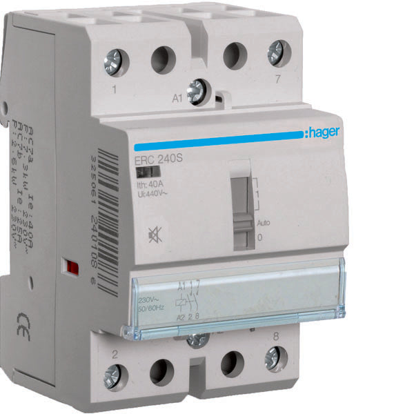 HAG ERC240S CONTACTEUR COM MAN SIL 2NO 230VAC 40A 3M