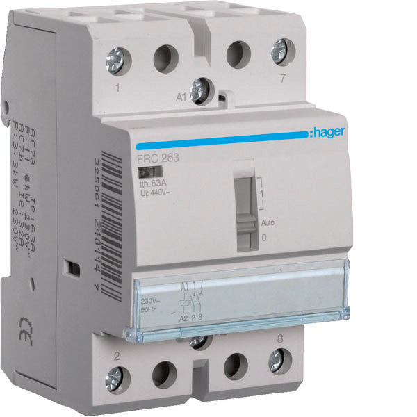 HAG ERC263 CONTACTEUR COM MAN STD 2NO 230VAC 63A 3M
