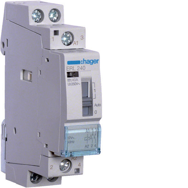 HAG ERL240 CONTACTEUR COM MAN STD 2NO 12VAC 40A 3M