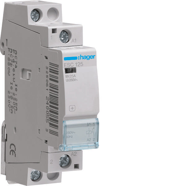 HAG ESC125 CONTACTEUR STD+ 1NO 230VAC 25A 1M