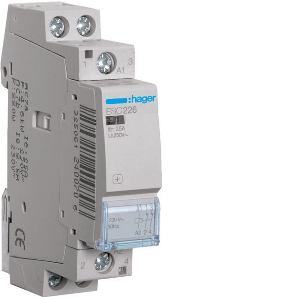 HAG ESC226 CONTACTEUR STD+ 2NC 230VAC 25A 1M