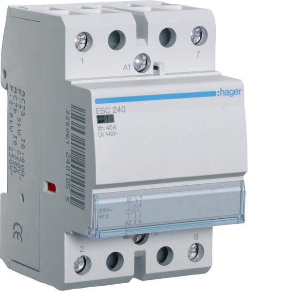 HAG ESC240 STD CONTACTEUR 2NO 230VAC 40A 3M