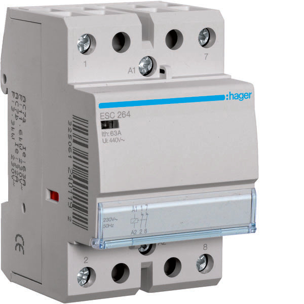HAG ESC264 CONTACTEUR STD 2NC 230VAC 63A 3M