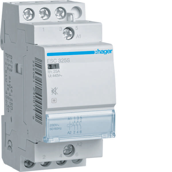 HAG ESC325S CONTACTEUR SIL 3NO 230VAC 25A 2M
