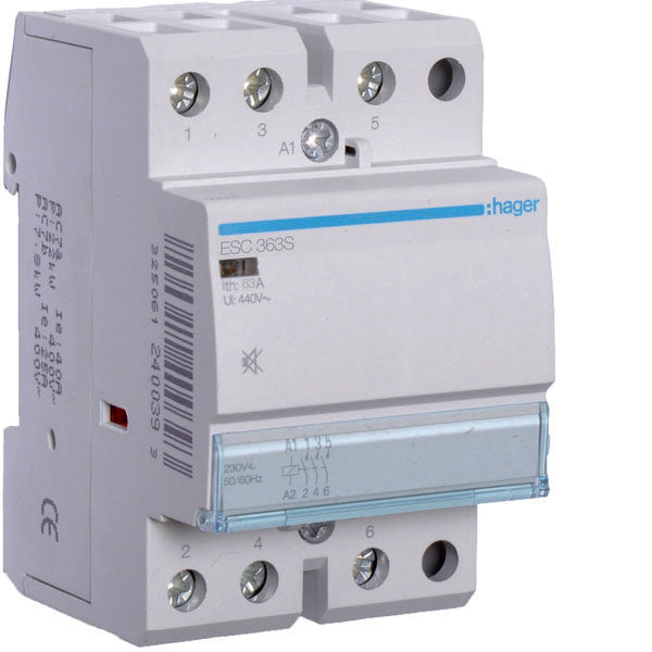 HAG ESC363S CONTACTEUR SIL 3NO 230VAC 63A 3M