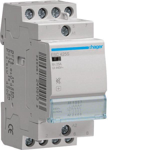 HAG ESC425S CONTACTEUR SIL 4NO 230VAC 25A 2M