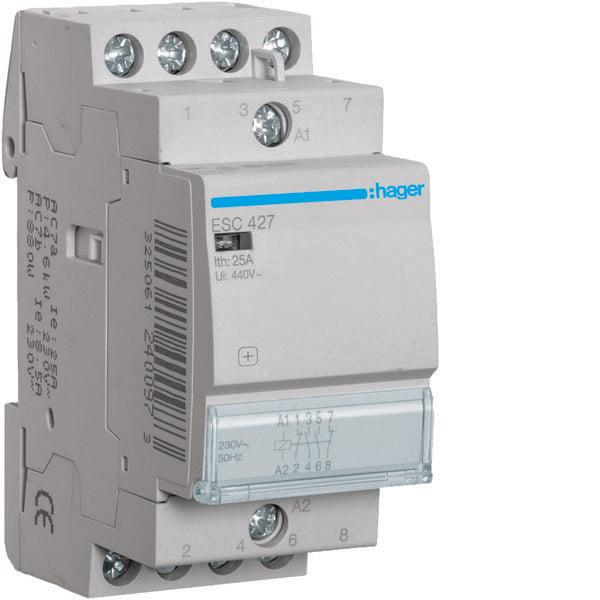 HAG ESC427 CONTACTEUR STD+ 2NO+2NC 230VAC 25A 2M