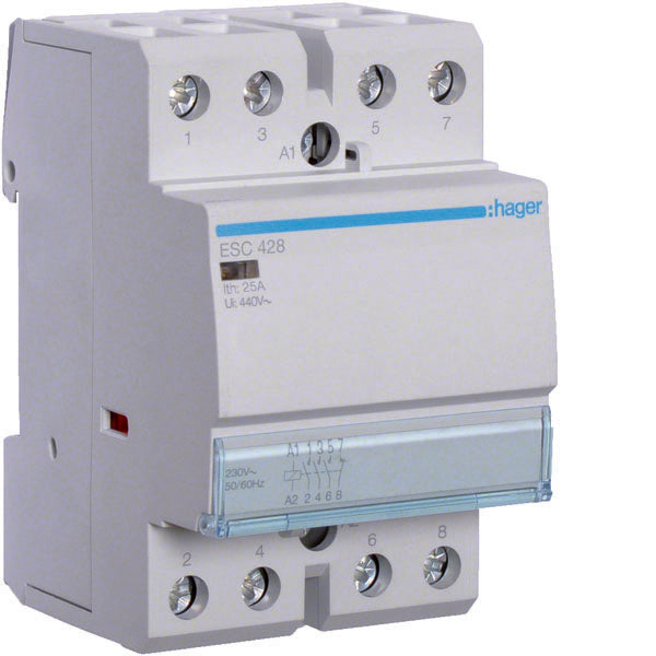HAG ESC428 CONTACTEUR STD+ 3NO+1NC 230VAC 25A 2M