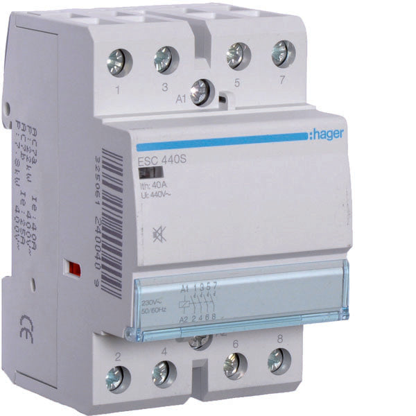 HAG ESC440S CONTACTEUR SIL 4NO 230VAC 40A 3M