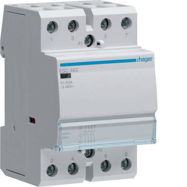 HAG ESC463 CONTACTEUR STD 4NO 230VAC 63A 3M