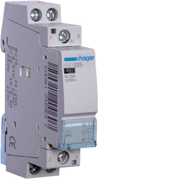 HAG ESD225 CONTACTEUR STD+ 2NO 24VAC 25A 1M