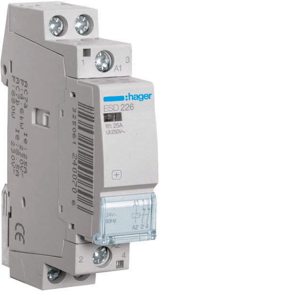 HAG ESD226 CONTACTEUR STD+ 2NC 24VAC 25A 1M