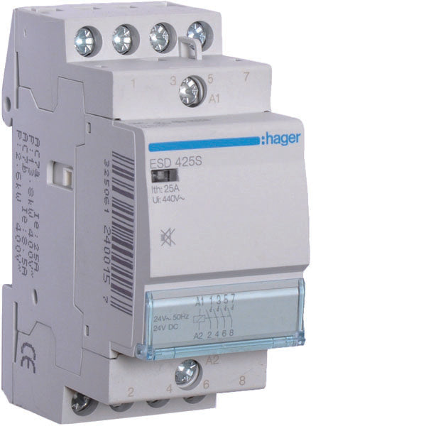 HAG ESD425S CONTACTEUR SIL 4NO 24VAC 25A 2M