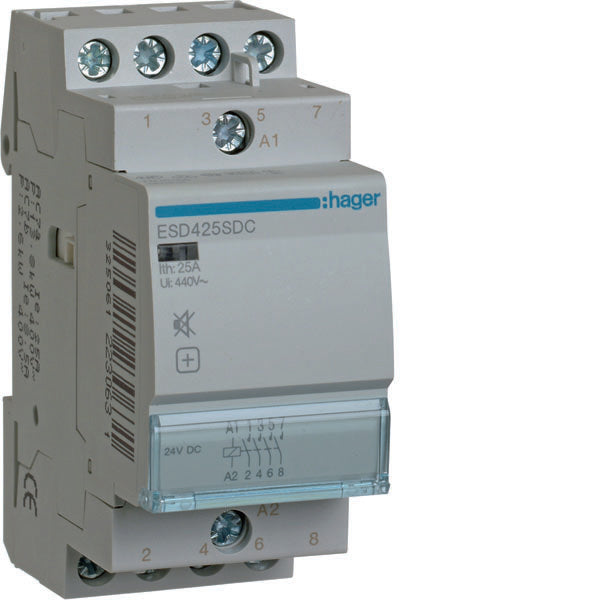 HAG ESD425SDC CONTACTEUR SILENCIEUX 4NA 24VDC 25A 2M