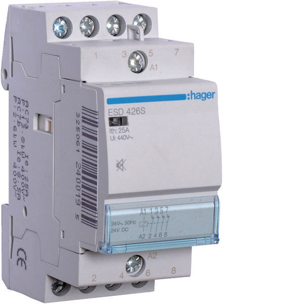 HAG ESD426S CONTACTEUR SIL 4NC 24VAC 25A 2M