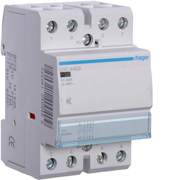 HAG ESD440S CONTACTEUR SIL 4NO 24VAC 24VDC 40A 3M