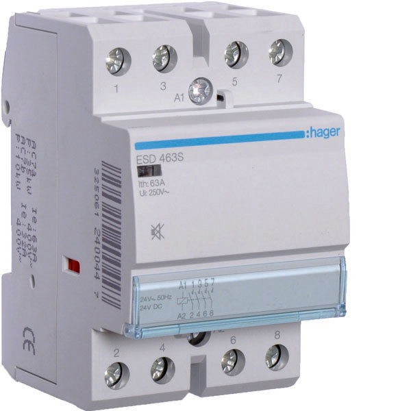 HAG ESD463S CONTACTEUR SIL 4NO 24VAC 24VDC 63A 3M