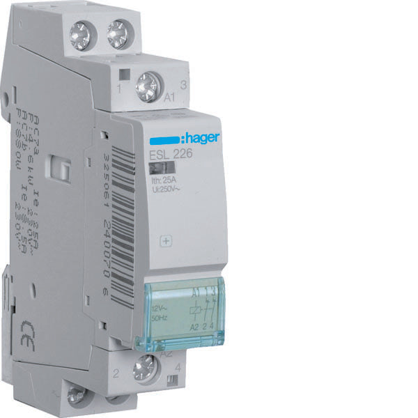 HAG ESL226 CONTACTEUR STD+ 2NC 12VAC 25A 1M