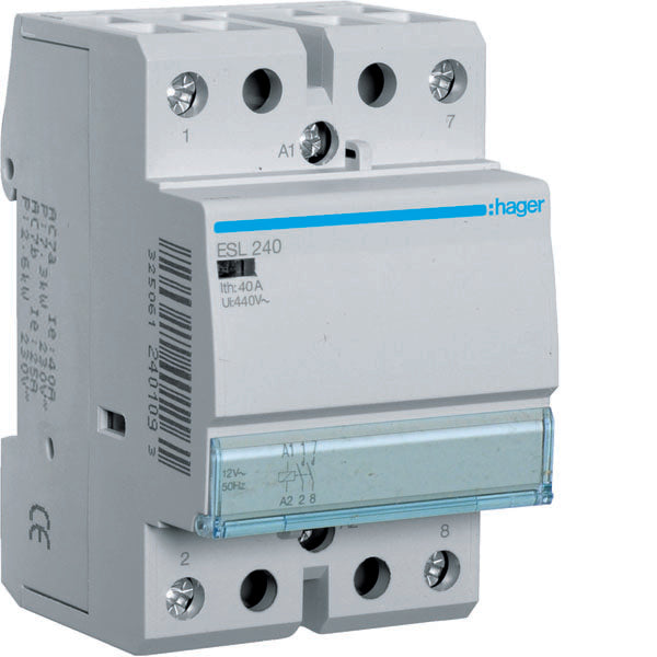 HAG ESL240 CONTACTEUR STD 2NO 12VAC 40A 3M