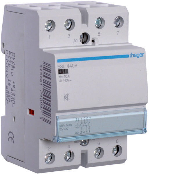 HAG ESL440S CONTACTEUR SIL 4NA 12VAC 12VDC 40A 3M