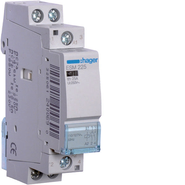 HAG ESM225 CONTACTEUR STD+ 2NO 110 127VAC 25A 1M