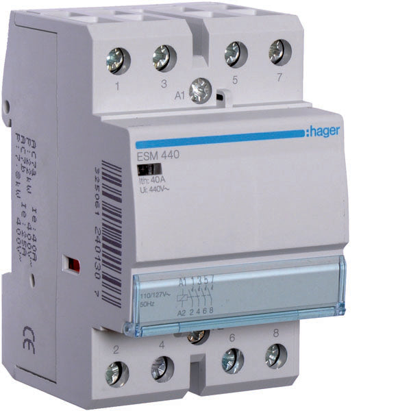 HAG ESM440 STD CONTACTEUR 4NO 110 127VAC 40A 3M