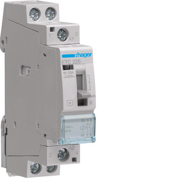 HAG ETC225 CONTACT JOUR NUIT STD+ 2NO 230VAC 25A 1M