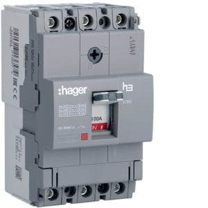 HAG HDA100L AUTO BREAK X160 3P 18KA 100A TRIP TM