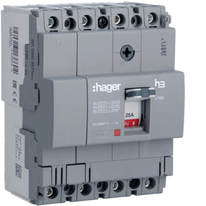 HAG HDA126L AUTO BREAK X160 4P 18KA 125A TRIP TM