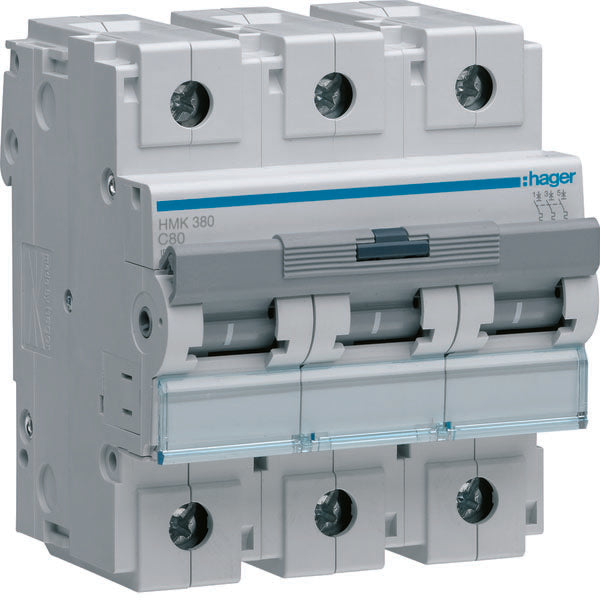HAG HMK380 DISJONCTEUR 3P 80A 30KA C 4 5M