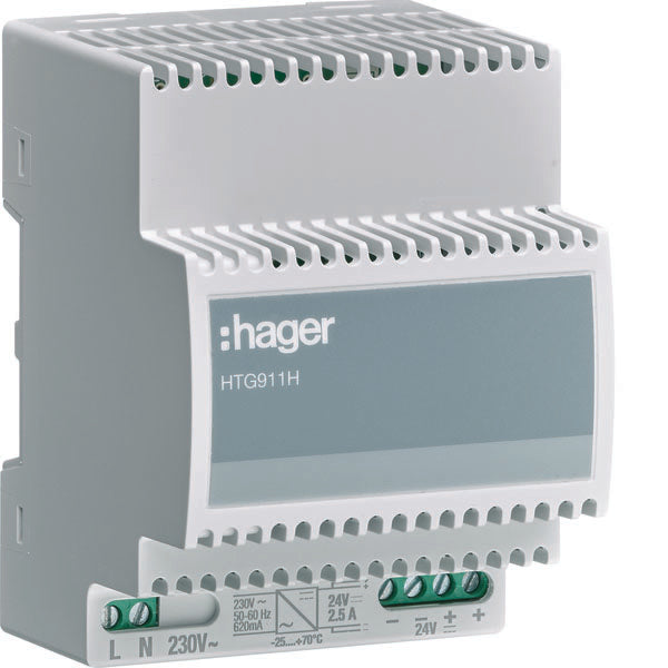 HAG HTG911H ALIMENTATION 230VAC 24VDC 2 5A 4M DIN
