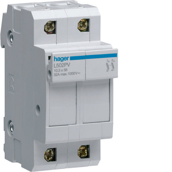 HAG L502PV PORTE FUSIBLE FOT 10 3X38 2P 2M 1000V DC