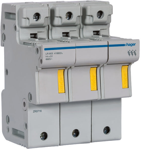 HAG LR603 PORTE FUSIBLE NONACC 14X51 3P 4 5M