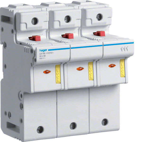 HAG LS703 ACCESS FUSIB SUPPORT 22X58 3P 6M
